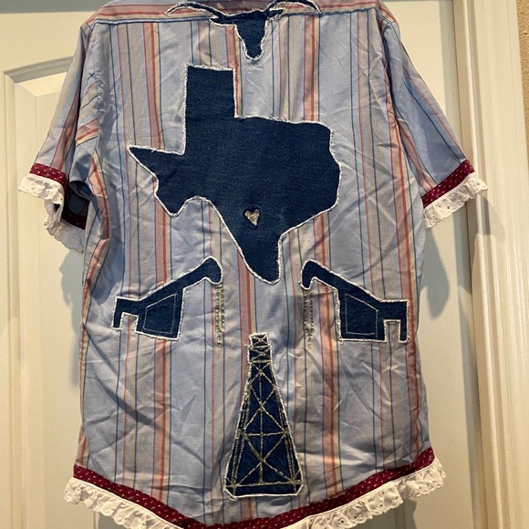 Vintage American Collection Blue Shirt Texas Patch - Picture 5 of 5